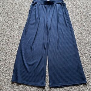 Navy Blue Wide-Leg Pants